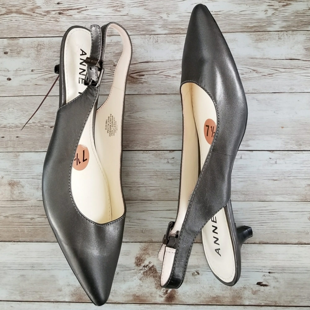 Anne Klein Expert Slingback Kitten Heel Pumps - Picture 7 of 14